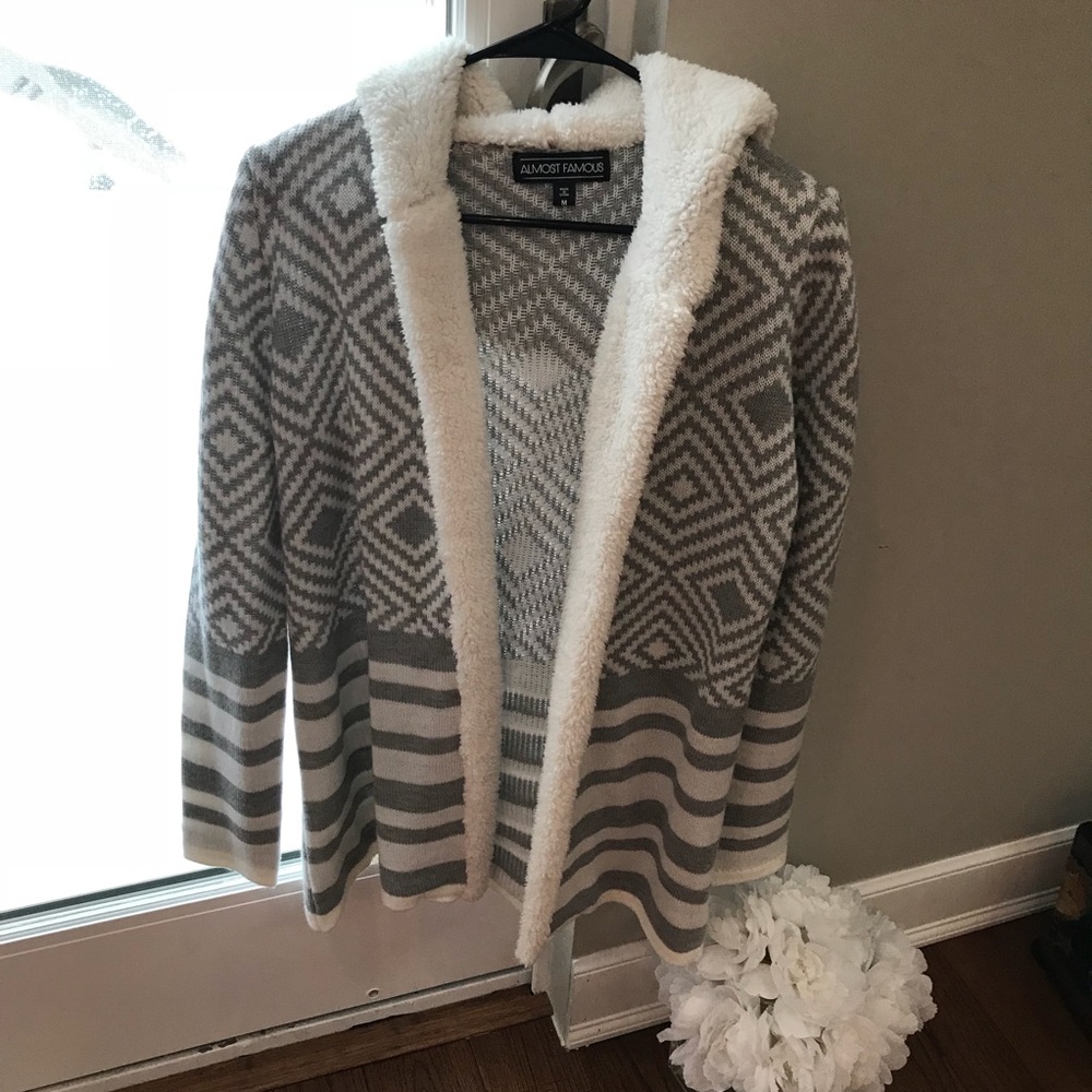 Warm hooded sweater